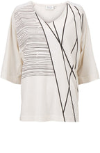 Dejana Stripe Design Top