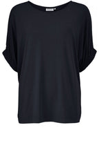 Delia Navy Jersey Top