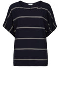 Delia Navy Striped Top