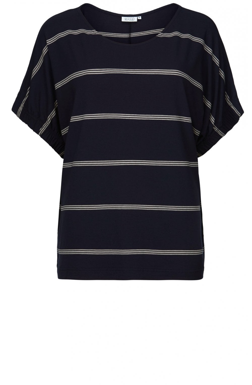 Delia Navy Striped Top
