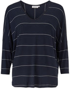 Delice Navy Original Stripe Top