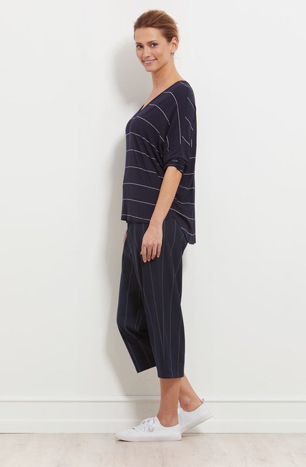 Delice Navy Original Stripe Top
