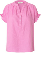 Delithra Pink Frill Sleeved Top