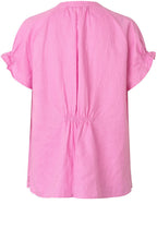 Delithra Pink Frill Sleeved Top