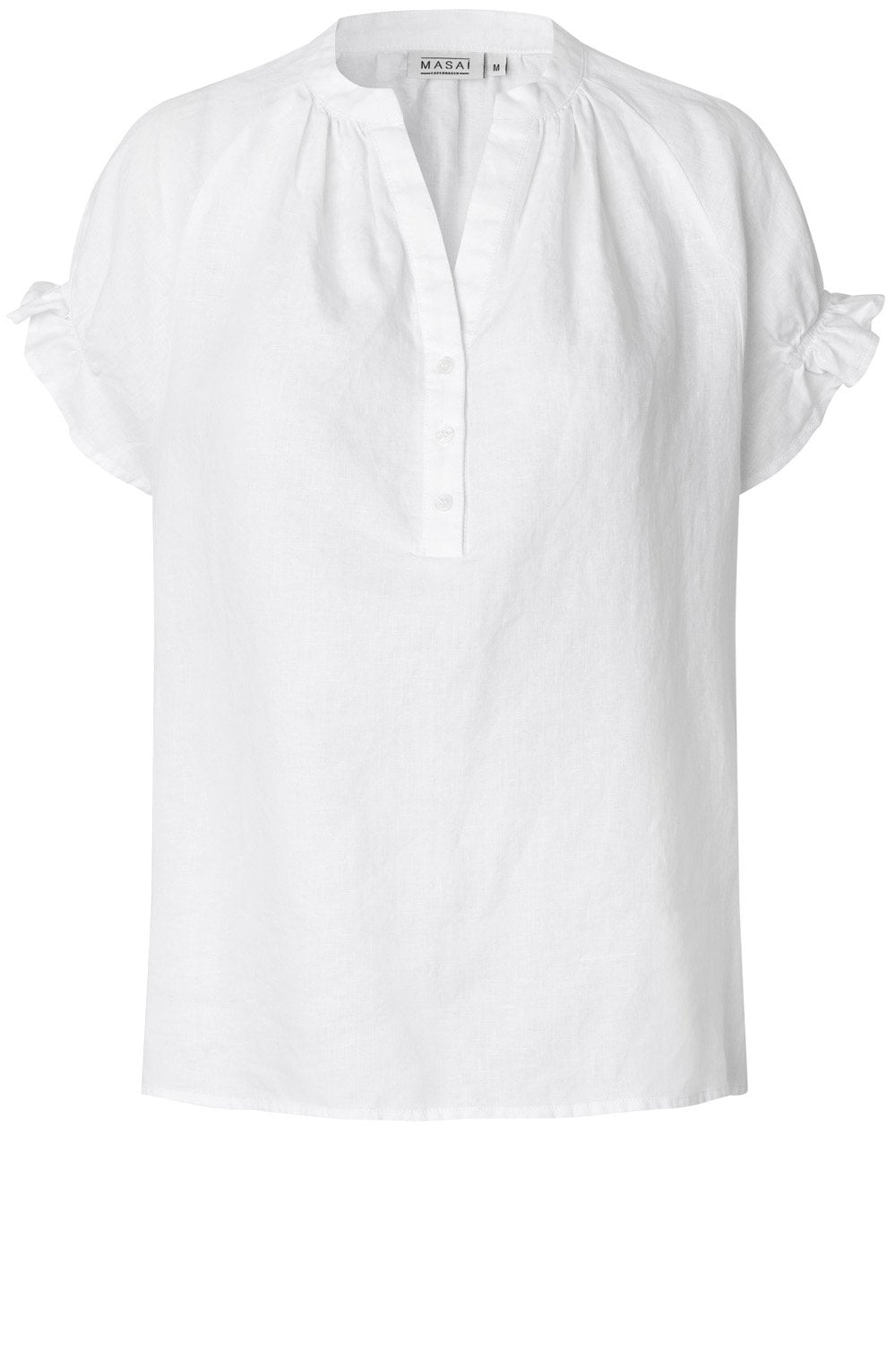 Delithra White Frill Sleeved Top