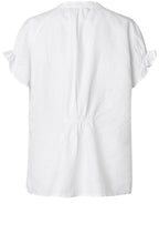 Delithra White Frill Sleeved Top
