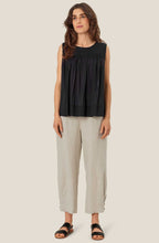 Dina Black Sleeveless Ruffle Top