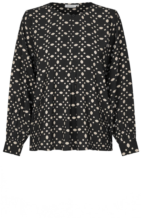 Doella Black Abstract Print Blouse