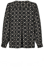 Doella Black Abstract Print Blouse