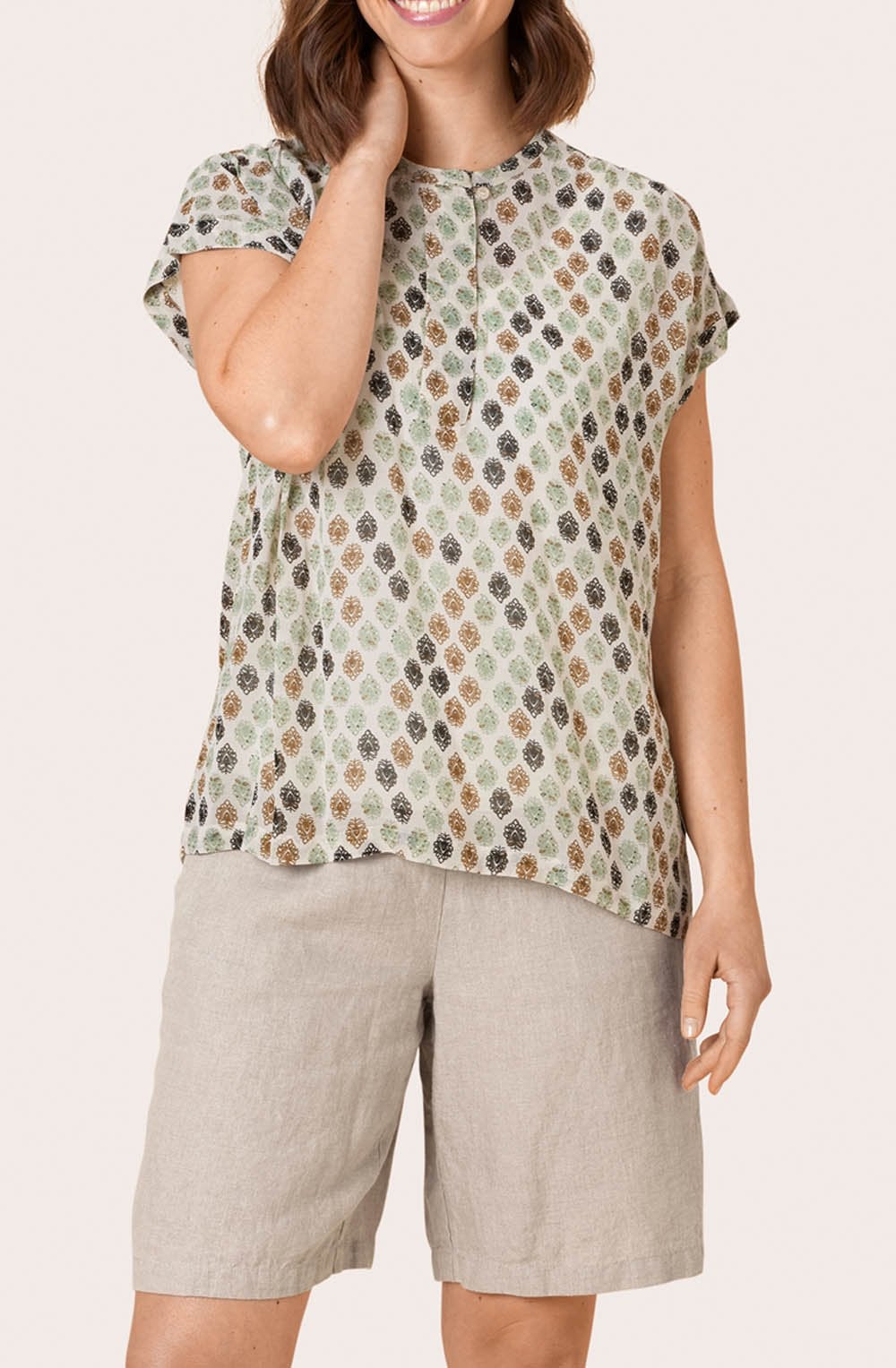 Domiti Patterned Sleeveless Top