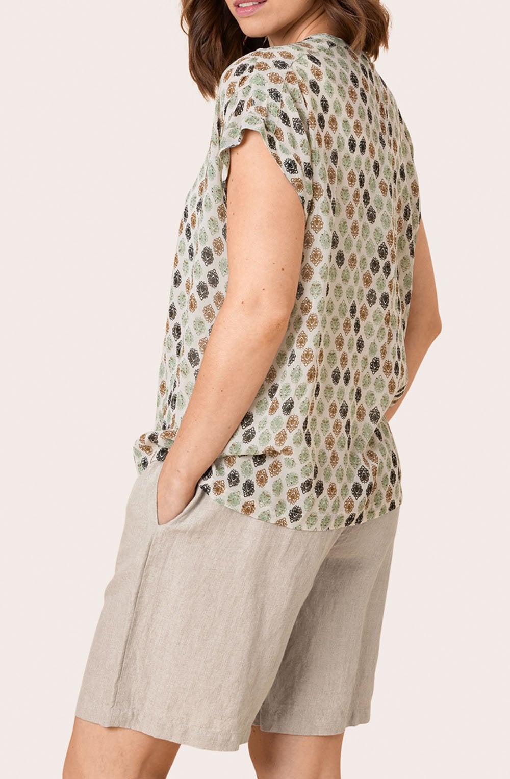Domiti Patterned Sleeveless Top