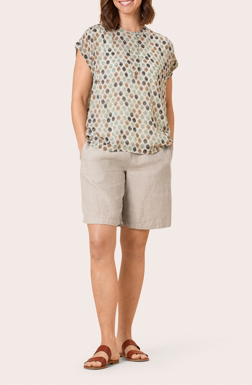 Domiti Patterned Sleeveless Top