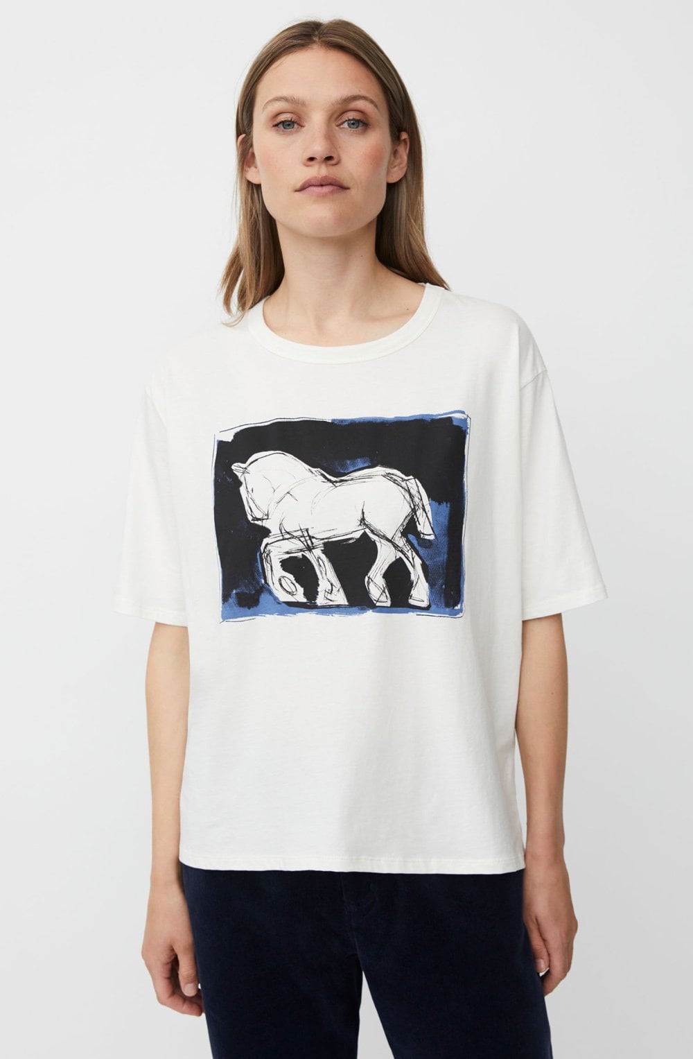Doreann Jet Stream Horse Print T Shirt