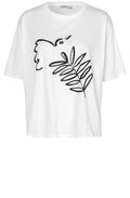 Doreann White Jersey Relaxed T Shirt