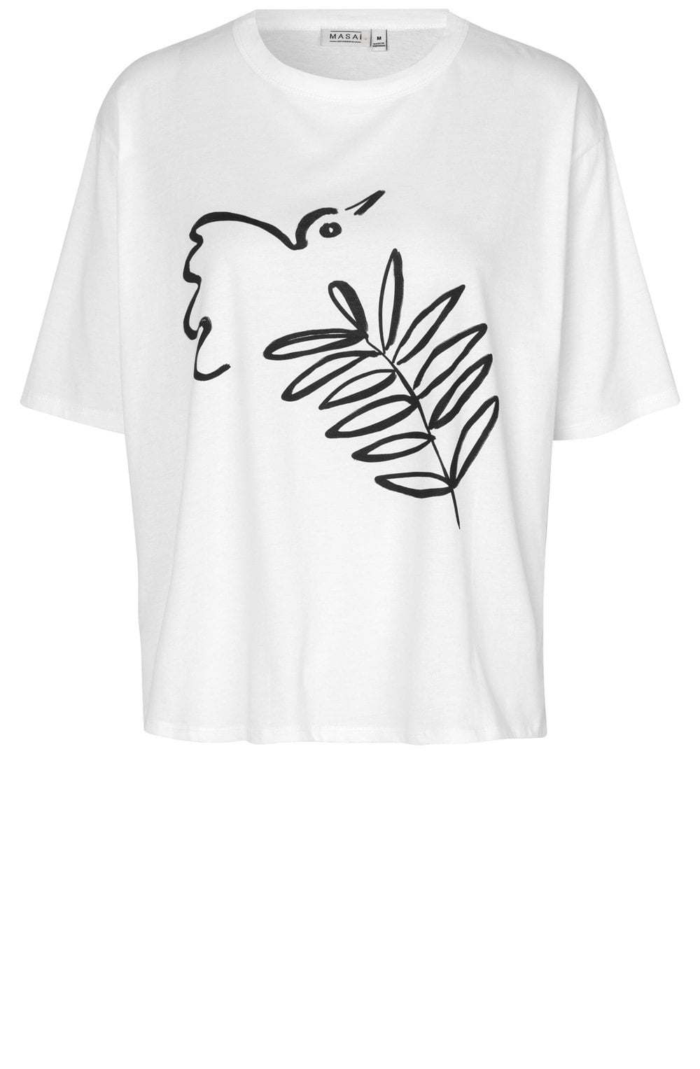 Doreann White Jersey Relaxed T Shirt