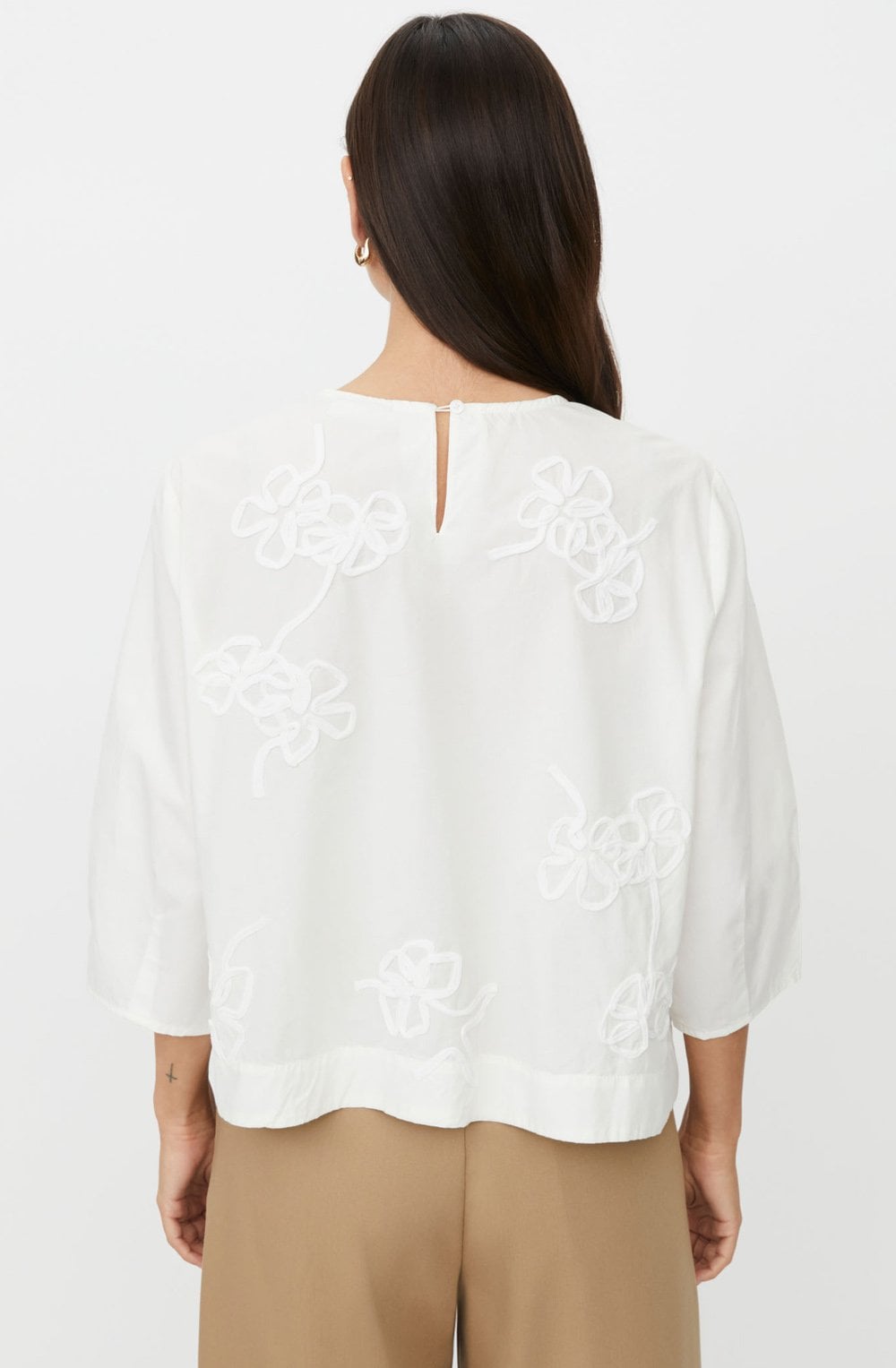 Drenithra Jet Stream Embroidered Box Blouse