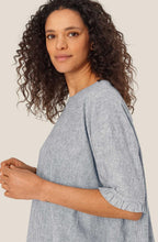Dreuma Faded Black Stripe Ruffle Top
