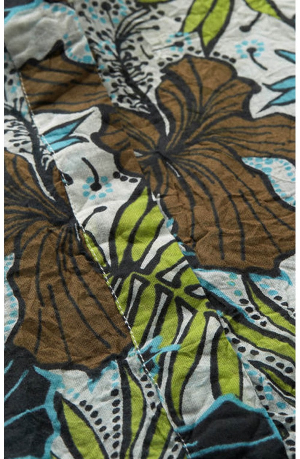 Drina Blue Mist Tropical Print Top