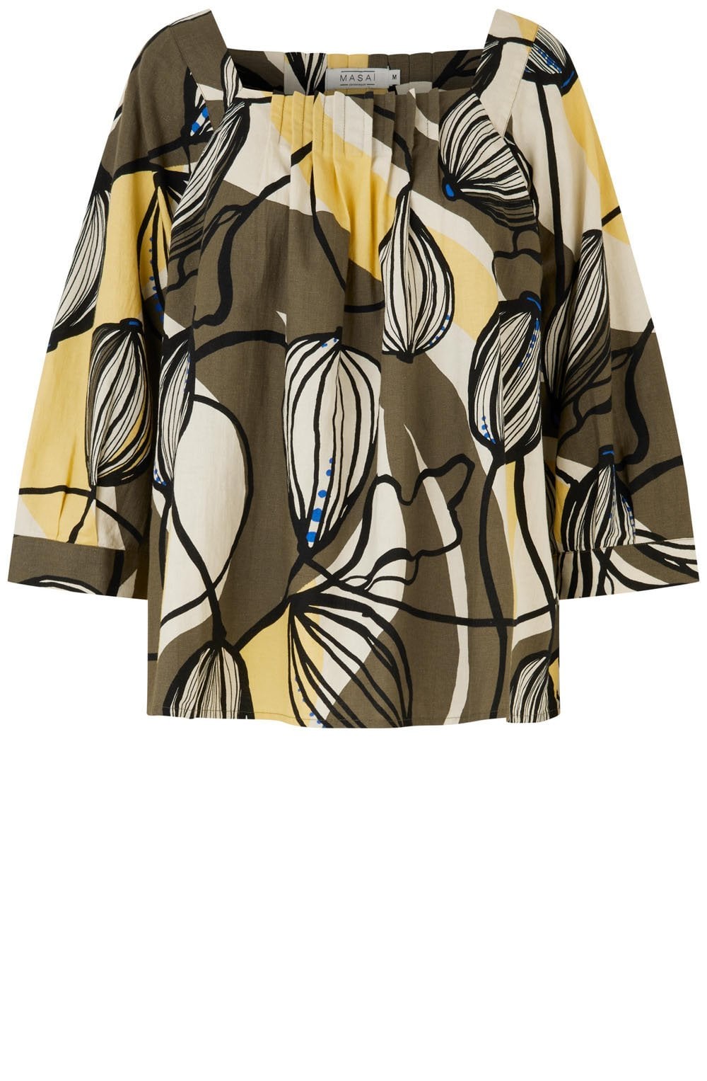 Duffy Bold Print Raffia and Crocodile Blouse