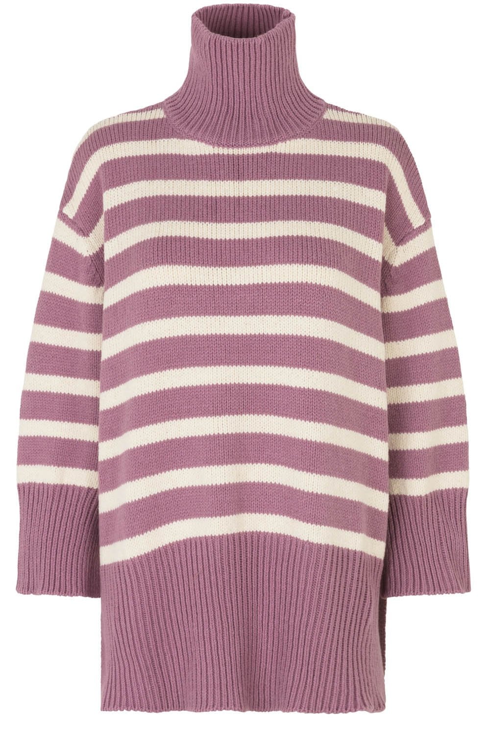 Dusky Orchid and Cream Striped Fabi Jumper