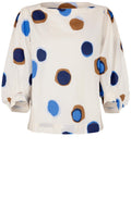 Dyllis Nebulas Blue Polka Dot Blouse