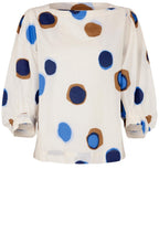 Dyllis Nebulas Blue Polka Dot Blouse
