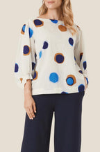 Dyllis Nebulas Blue Polka Dot Blouse