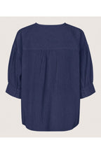Dyrentha Blue Textured Top