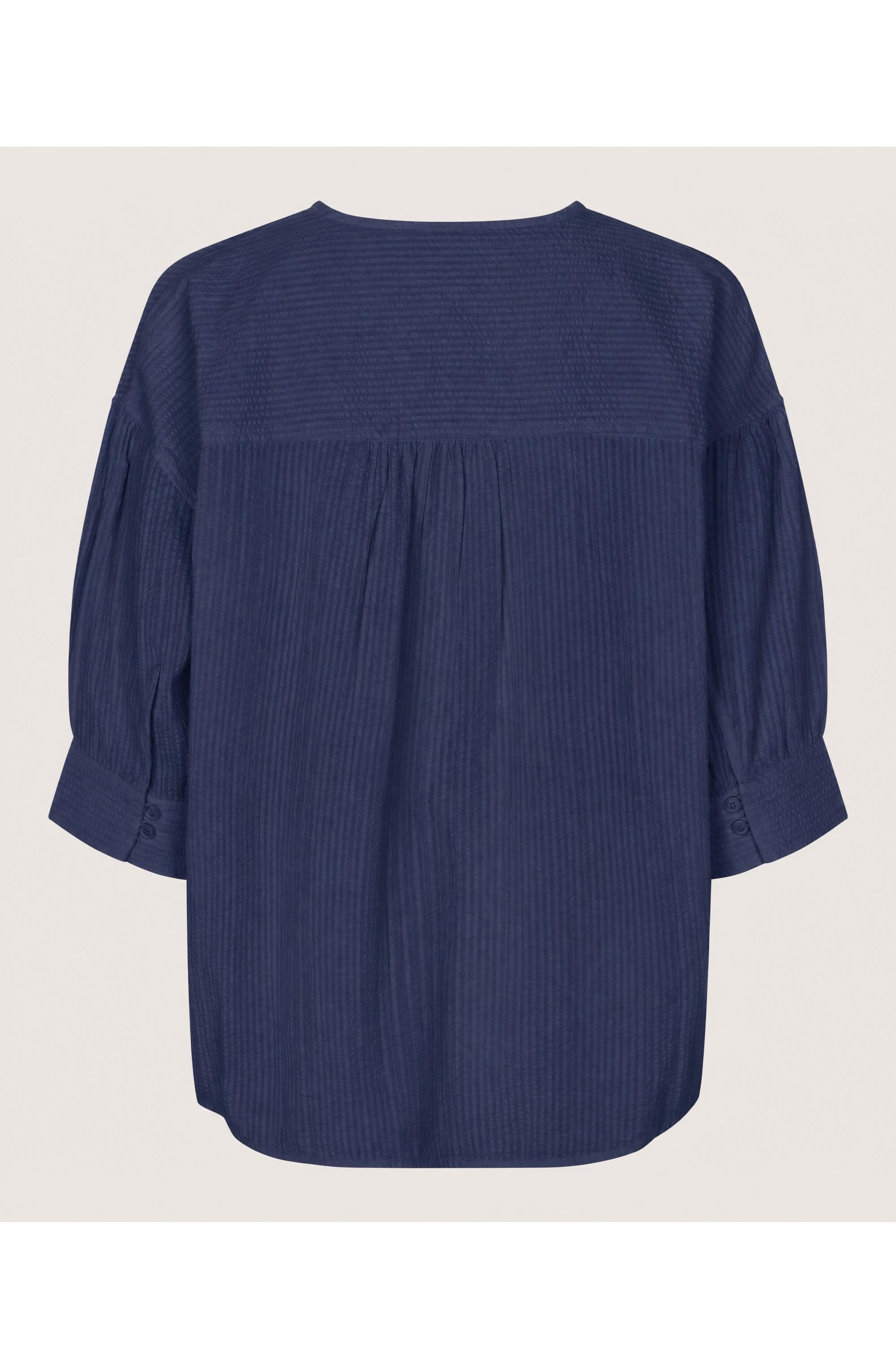 Dyrentha Blue Textured Top