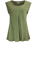 Ea Moss Green Bias cut Top