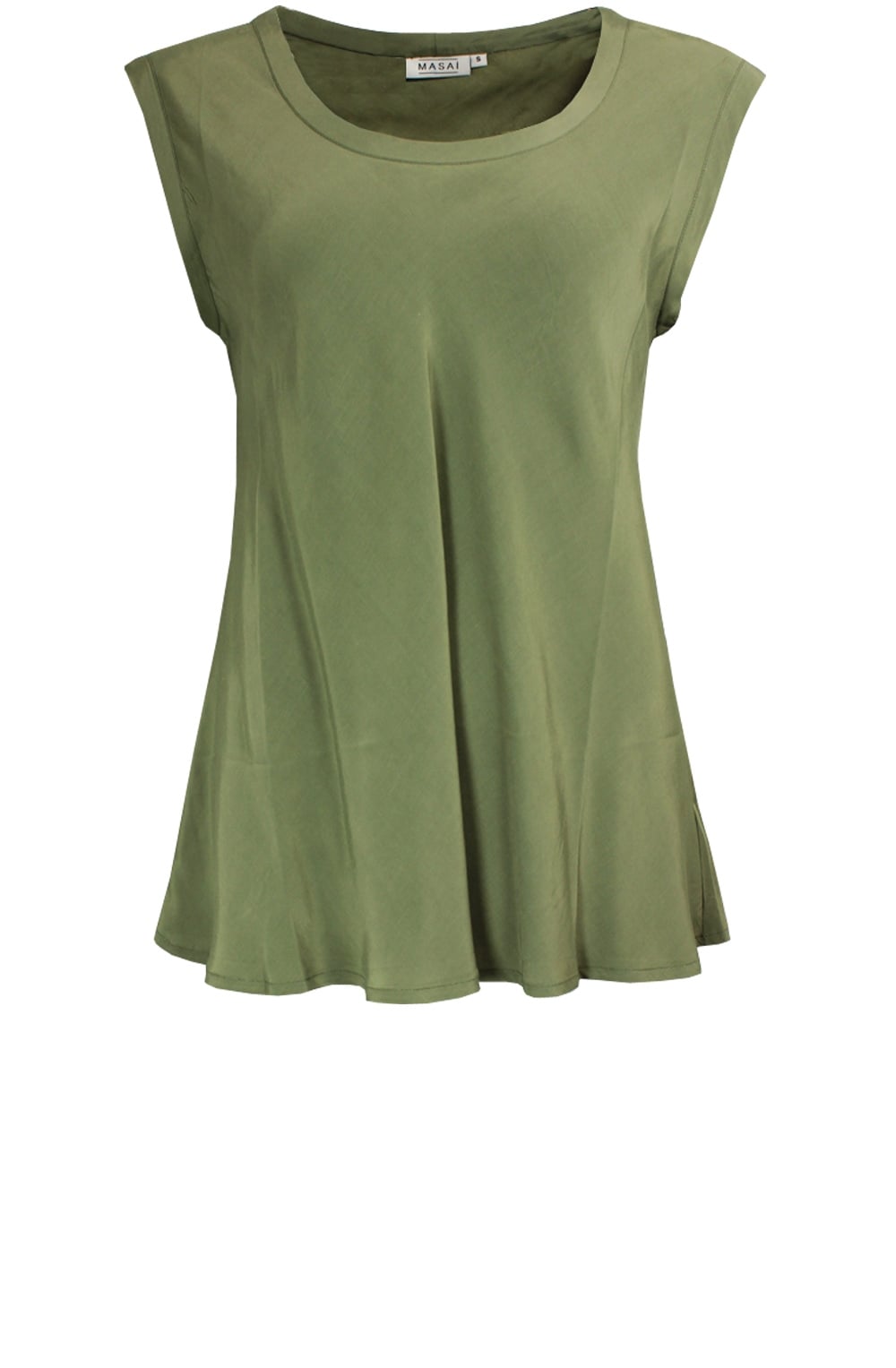 Ea Moss Green Bias cut Top