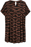 Ebbas Brown Circular Print Top
