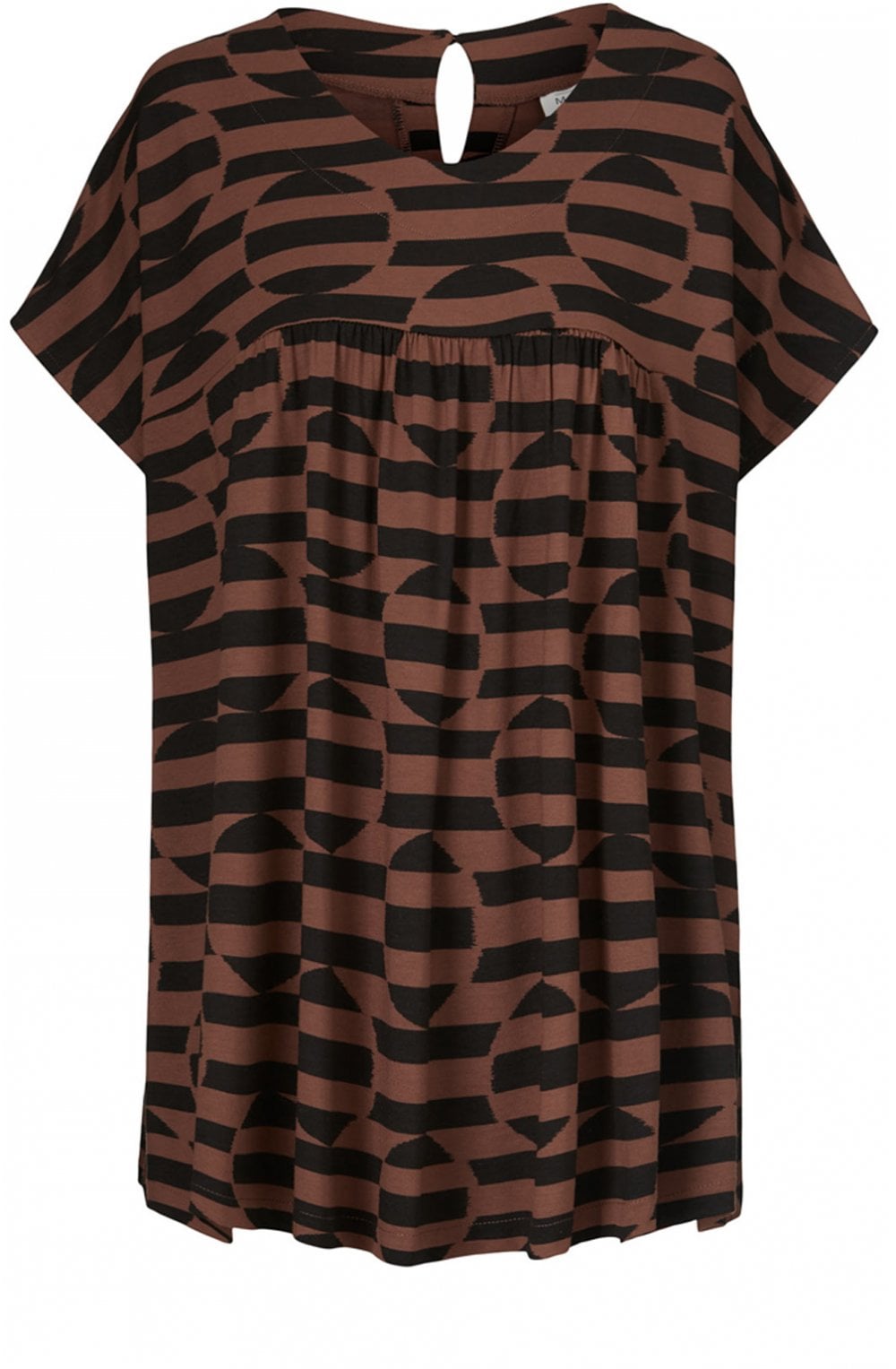 Ebbas Brown Circular Print Top