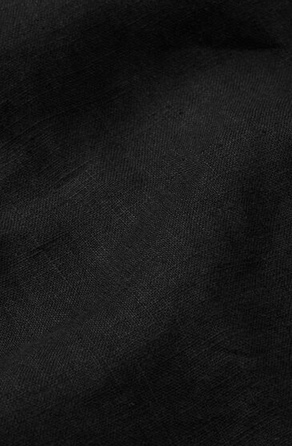 Eda Black Linen Vest Top