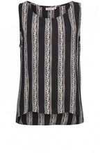 Eda Black & White Striped Top