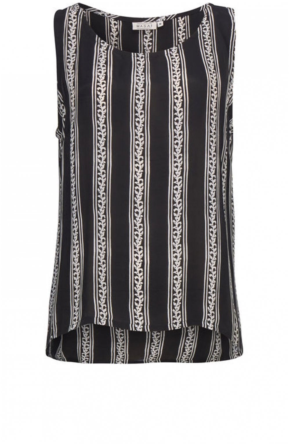 Eda Black & White Striped Top