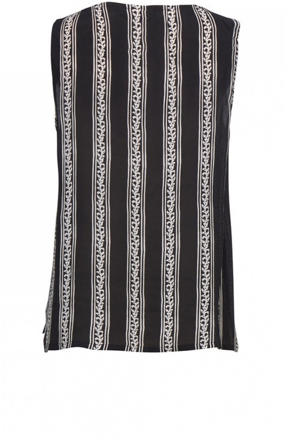 Eda Black & White Striped Top