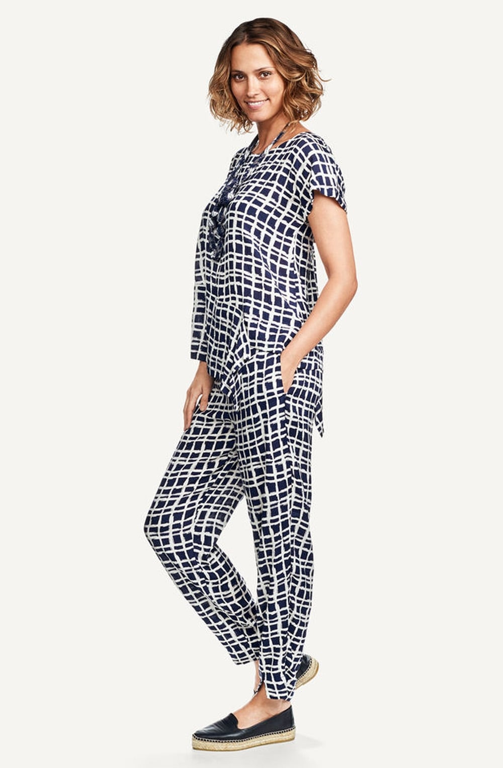 Egle Check Print Top