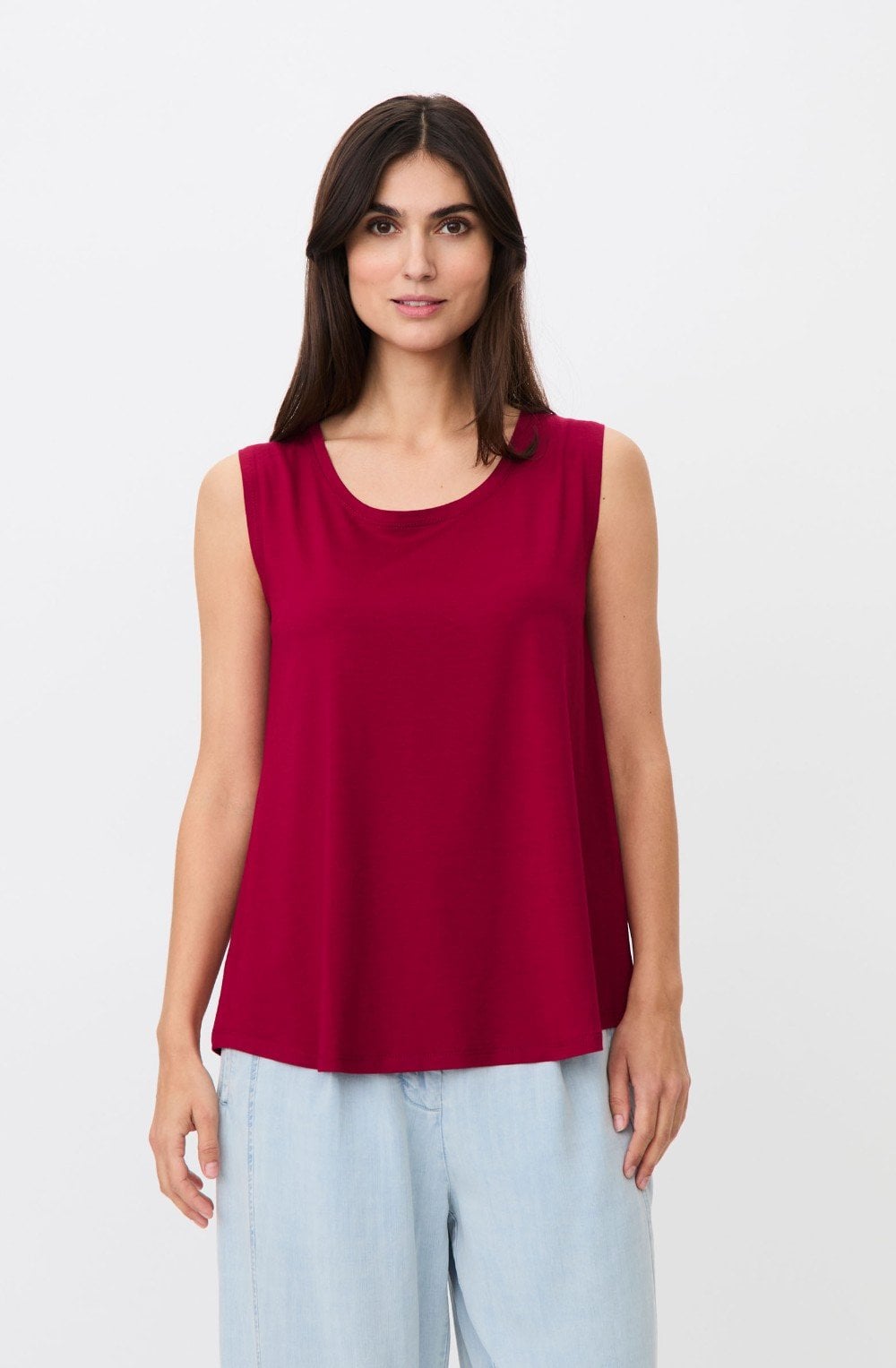 Elisa Beet Red Jersey Top