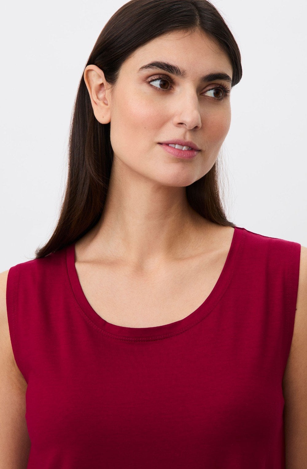 Elisa Beet Red Jersey Top