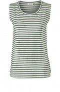 Elisa Elm Green Striped Top