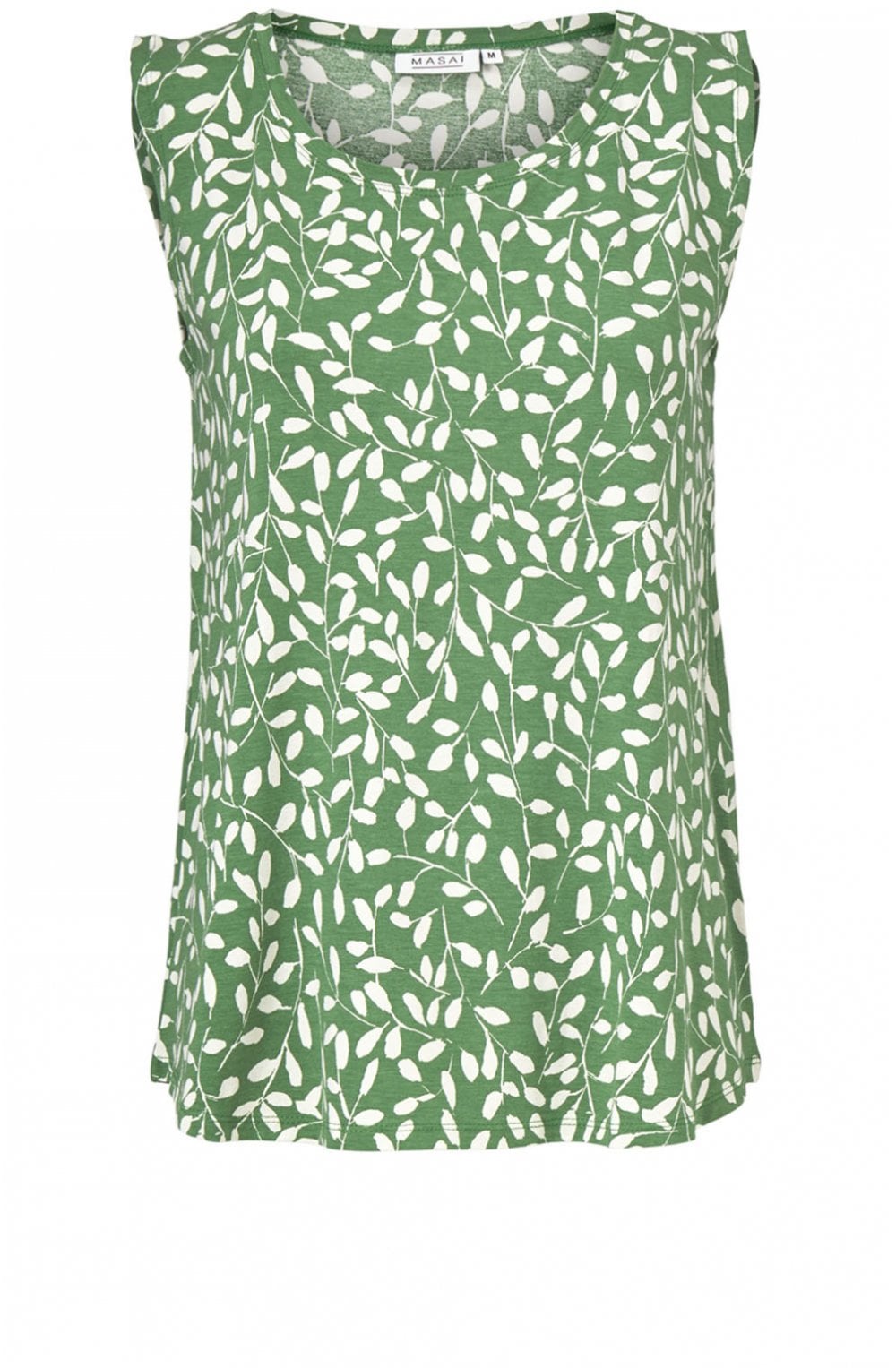 Elisa Green Leaf Design Top