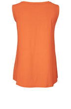 Elisa Orange Sleeveless Top