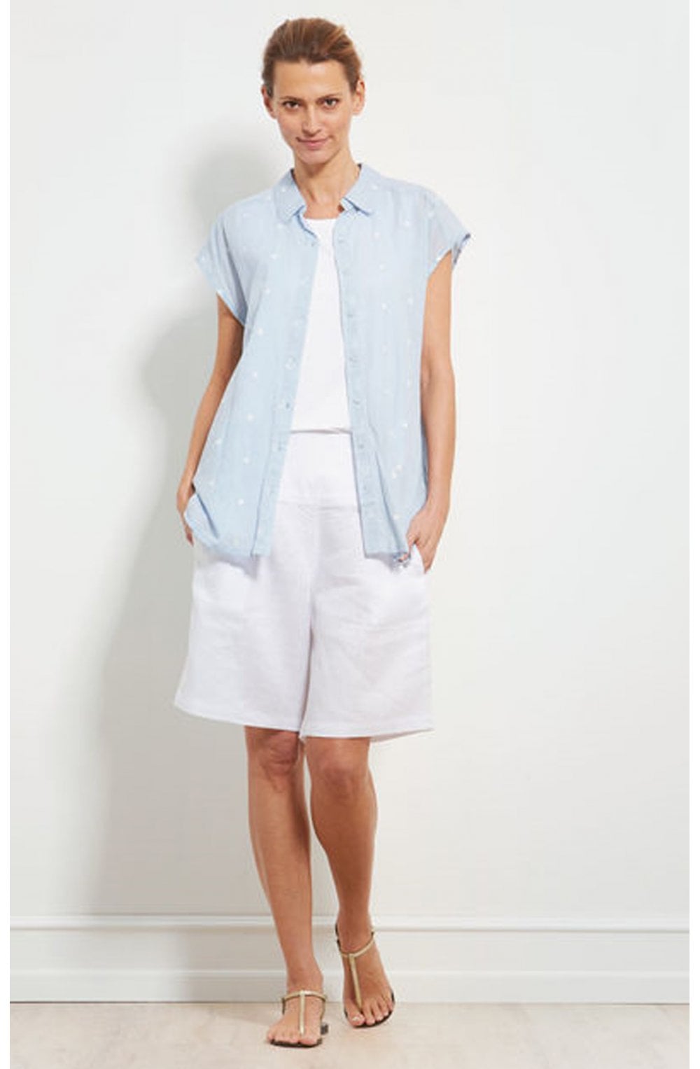 Elisa White Jersey Top