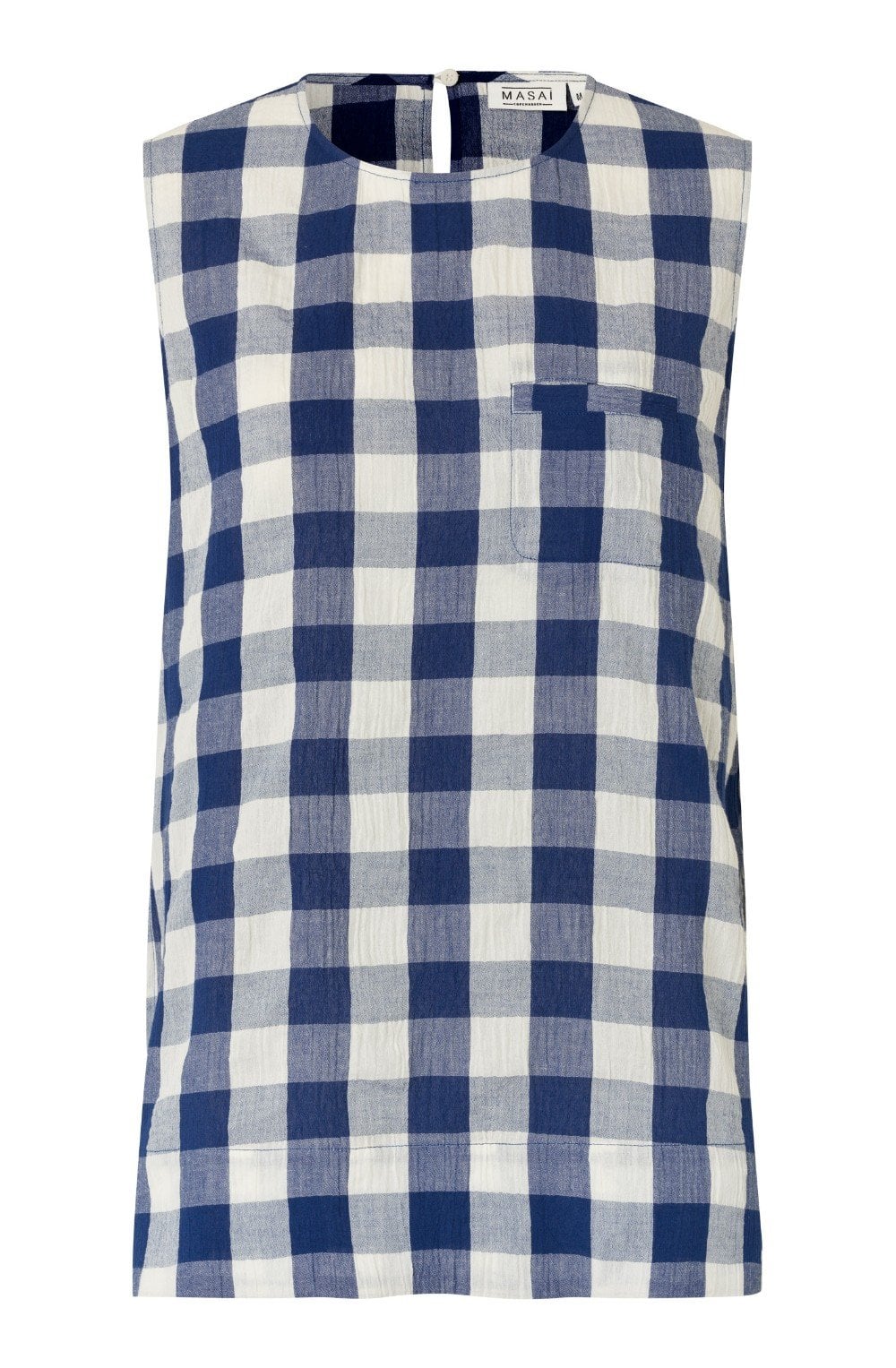 Elivia Gingham Print Sleeveless Top