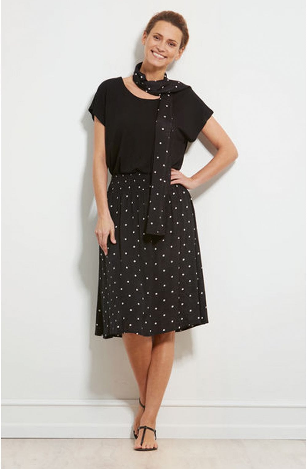 Ellen Black Jersey Top