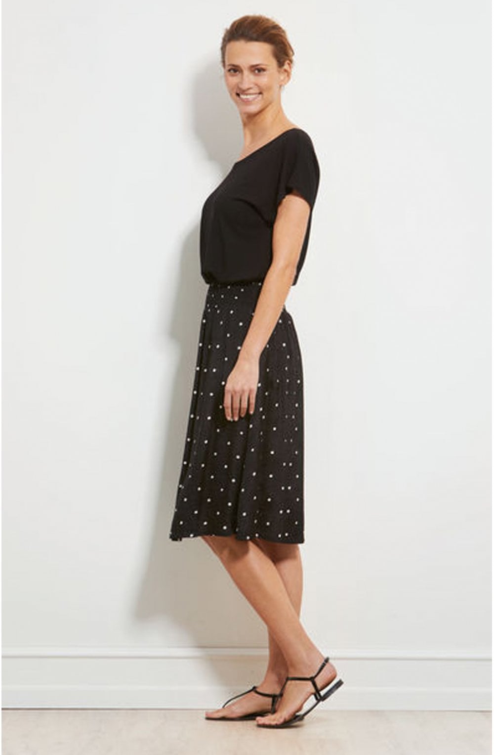 Ellen Black Jersey Top