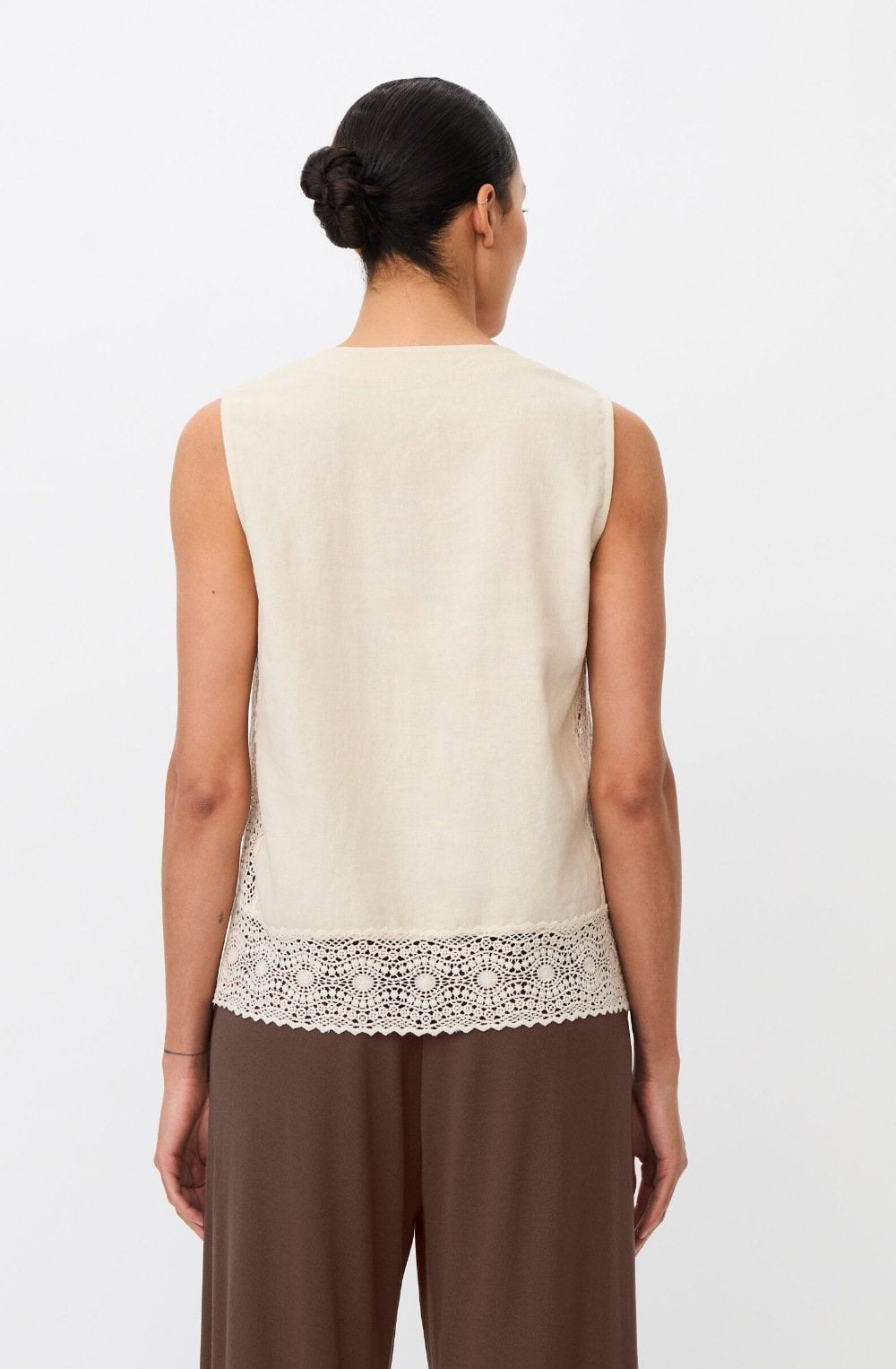 Elmiliana Fog Crochet Panelled Top
