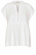 Eloisa White Seersucker Blouse
