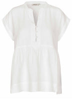 Eloisa White Seersucker Blouse
